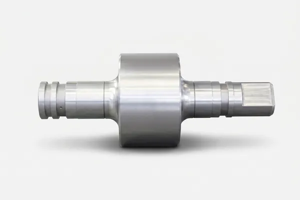DURON Semi-High Speed Steel (S-HSS) roughing work roll with a durable, precisely machined large-barrel surface and specialized journal design, engineered for high impact and wear resistance in hot strip mills.