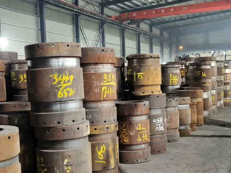 Extensive inventory of heavy-duty centrifugal casting molds ensuring high production capacity for custom mill rolls.