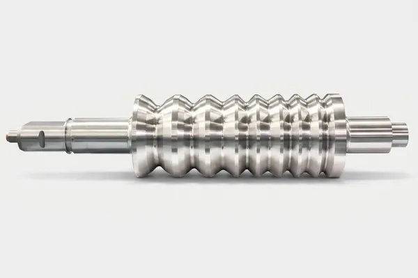 Ni-Cr-Mo indefinite chilled nodular iron (SG series) grooved mill roll, engineered with precision passes for intermediate stands in bar and section mills.